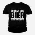 Squash und Bier Kinder Tshirt, Lustiges Kinder Tshirt für Squashspieler