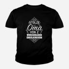 Stolze Oma von 2 Enkelkindern Kinder Tshirt, Familienliebe Tee