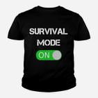 Survival Mode On Grafik-Kinder Tshirt in Schwarz, Outdoor Abenteuer Tee
