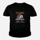 Titanic Film-Jubiläum Kinder Tshirt, Klassisches Motiv, Schwarzes Tee