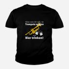 Trompeter-Kinder Tshirt: Trompete spielen & Bier trinken Lustiges Design