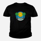 Tropisches Sonnenuntergang Palmen Herren Kinder Tshirt, Sommer Strand Design