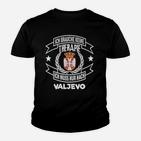 Valjevo Therapie Schwarzes Kinder Tshirt mit Serbien-Wappen