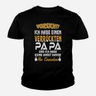 Verrückter Papa Warnung Kinder Tshirt, Lustiges Vatertagsgeschenk