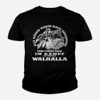 Viking Walhalla-Krieger Schwarzes Kinder Tshirt mit Motto