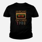 Vintage 1988 Kassette Geburtsjahrgang Kinder Tshirt, Retro Musik Fan Tee