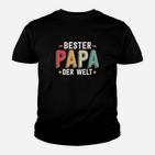 Vintage Bester Papa Der Welt Retro Vatertag Kinder T-Shirt