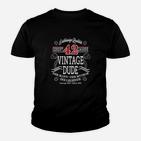 Vintage Dude 42 Jahre Herren Geburtstag Kinder Tshirt, Retro Look Tee