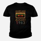 Vintage Kassettentape 1963 Kinder Tshirt, Retro Geburtstags-Kinder Tshirt für August