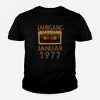 Vintage Kassettentape Januar 1977 Geburtstags-Kinder Tshirt, Retro Design