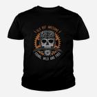 Vintage Skull Design Kinder Tshirt, Old But Awesome Motiv