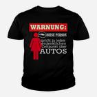 Warnung Auto-Enthusiasten Kinder Tshirt, Humorvoll für Autofans