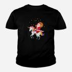 Weihnachtsmann Auf Einhorn Kinder T-Shirt