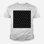Abstraktes Zickzack-Muster Kinder Tshirt für Herren in Schwarz-Weiß