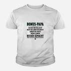 Bonus-Papa Herren Kinder Tshirt, Liebevolle Botschaft für Stiefväter