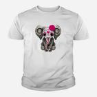 Buntes Elefanten-Design Kinder Tshirt für Herren mit Rosenmotiv