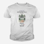 Einfache Frau Orgel und Wein Kinder Tshirt, Lustiges Damen Tee