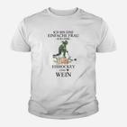 Eishockey und Wein Liebhaberin Damen Kinder Tshirt, Witziges Sportmotiv