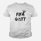 FIFA Gott Fußball Krone Herren Kinder Tshirt, Spieler Design