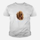 Golden Retriever Herren Kinder Tshirt in Weiß, Lustiges Hunde Motiv