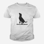 Labrador Silhouette Herren Kinder Tshirt, Charcoal Labradors Motiv