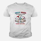 Lustiges Schwangerschafts-Kinder Tshirt Hallo Mama für werdende Mütter