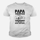Papa Und Tochter Herz An Herz Kinder T-Shirt