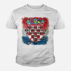 Patriotisches Kroatien Kinder Tshirt, Herz & Flaggen Design
