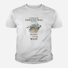 Rudern und Wein Liebhaber Damen Kinder Tshirt, Ideales Geschenk für Weinliebhaberinnen