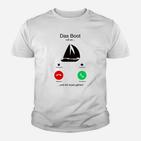 Seemanns Humor Kinder Tshirt: Das Boot ruft an… und ich muss gehen!, Segelschiff & Telefon