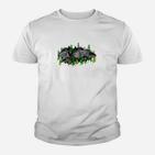 Weißes Herren Kinder Tshirt mit Dschungel-Elefanten-Design, Naturmotiv Tee