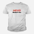Weißes Kinder Tshirt mit MOVE! Aufdruck, Motivations-Kinder Tshirt für Sportler