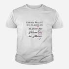 Weißes Kinder Tshirt Realist, große Liebe & Weihnachtsmann Spruch