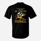 Älterer Mann Mit Fussball T-Shirt