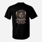April Geburtstag T-Shirt, Schwarzes Adler Motiv & Spruch