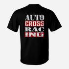 Auto Cross Racing Herren T-Shirt, Motorsport Schwarz Tee