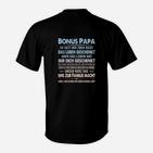Bonus Papa T-Shirt, Stiefvater Geschenk mit Aufschrift