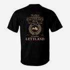 Deutschland Lettland T-Shirt, Patriotisch Herz Motiv