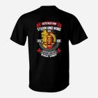 Feuerwehr Schwarzes T-Shirt Sturm & Wind Einsatz Warnung – Lustiges Feuerwehrmann Outfit