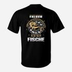 Fische Sternzeichen T-Shirt Schwarz mit Spruch und Grafik, Astrologie Tee