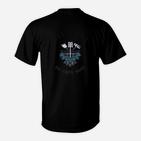 Herren T-Shirt mit Adler-Emblem & Motto, Schwarzes Design