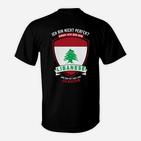 Libanesisches Stolz T-Shirt Nicht Perfekt, Aber Lebanese, Humorvolles Design in Schwarz