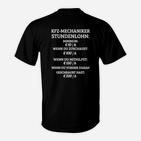 Lustiges KFZ-Mechaniker T-Shirt, Stundenlohn Spruch Design