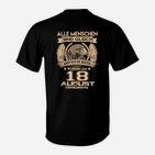 Personalisiertes Geburtstags-T-Shirt, Alle Menschen 18. August Design