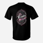 Retro Diner Stil T-Shirt Mama's Diner, Schwarz mit Rosa Highlights