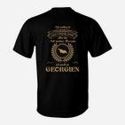 Schwarzes Deutschland-Georgien T-Shirt, Mein Herz schlägt für Georgien Design
