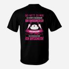 Schwarzes Krankenpflege T-Shirt, Lustiges Motiv mit Witzigem Spruch