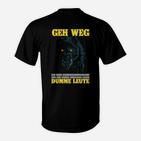 Schwarzes T-Shirt Hundemotiv, Lustiger Spruch Aggressionsprobleme