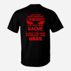 Schwarzes T-Shirt mit Kreislauf aus Hass Slogan, Statement-Oberteil