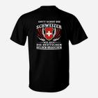 Schweizer Helden T-Shirt, Lustiges Gott & Schweiz Motiv